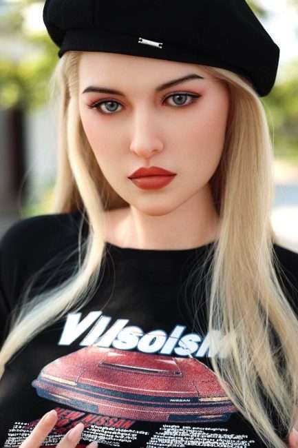 BBW Sex Doll Caucasian Shapely Silicone Head Sex Doll