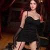 Curvy Sex Doll Wine-Red Hair Angel Face Sex Doll