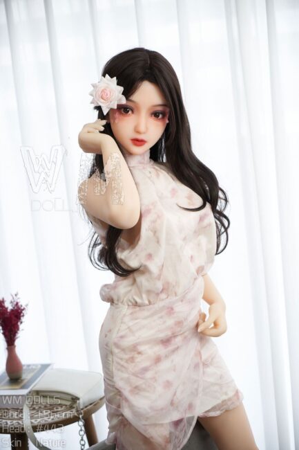 Small Breast Sex Doll Brown Hair TPE from WM Dolls -Skristin 156