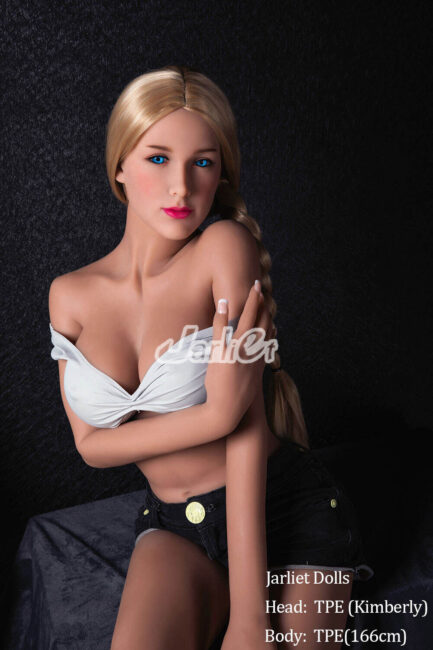 Curvy Sex Doll Blonde Hair Blonde Tanned TPE from Jarliet Dolls -Kimberly 166