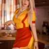 Cosplay Sex Doll SkinnyBlonde Hair Tanned TPE from FunWest Dolls -Sophiemina 162