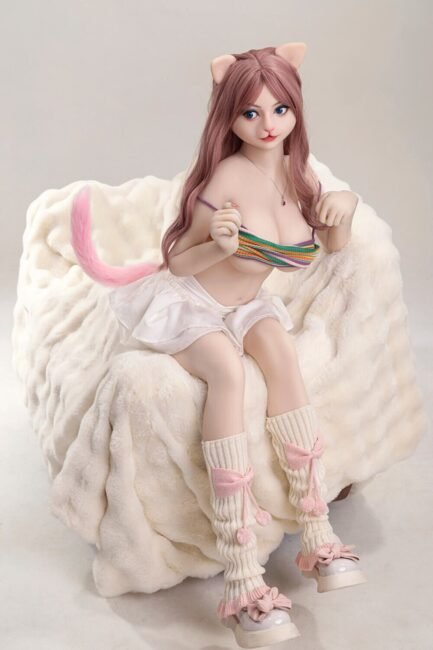 Anime Cosplay Furry Sex Doll Skinny Silicone Head & TPE Body from Dolls Castle Sex Dolls -Alva 156