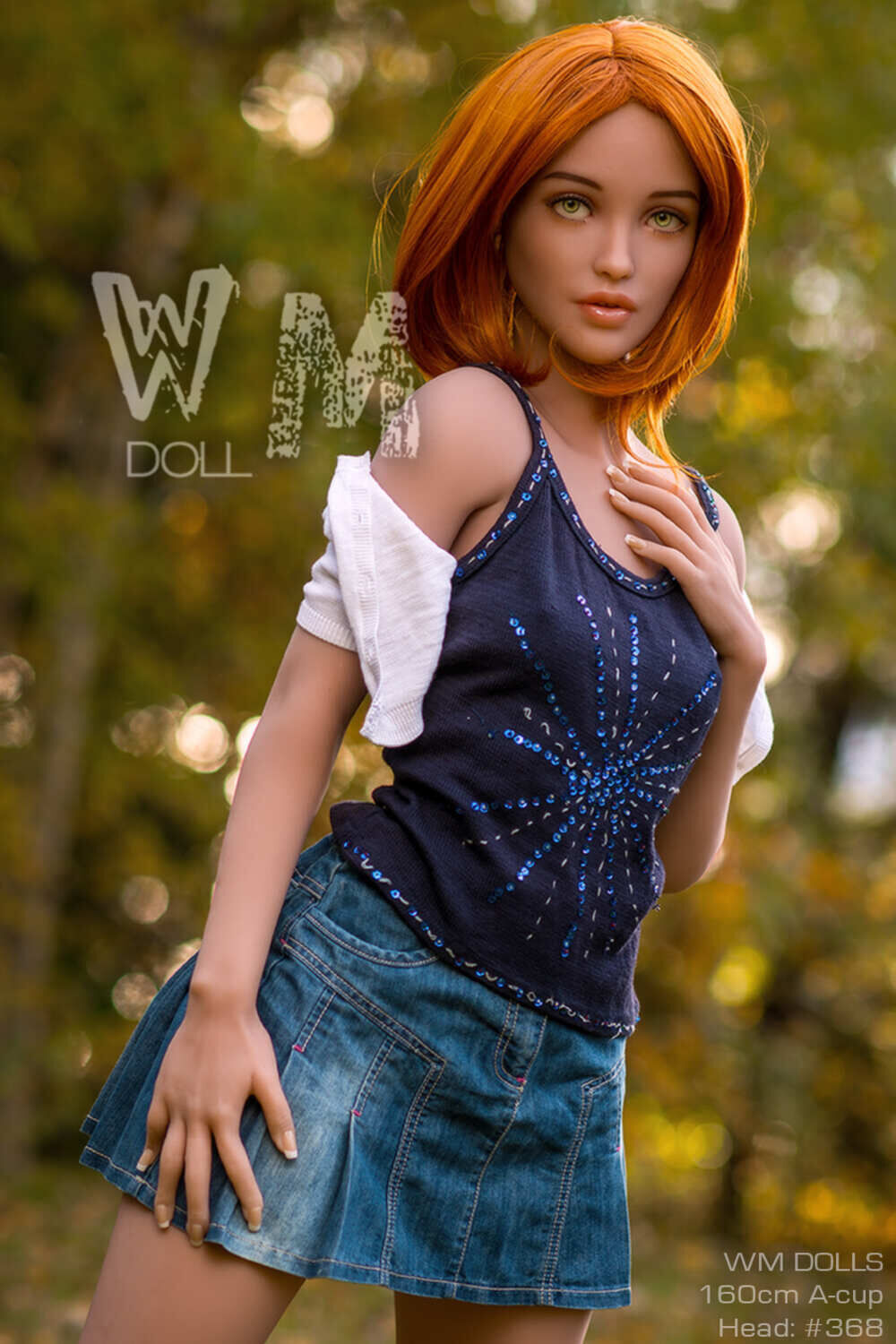 Skinny Sex Doll RedHead Tanned TPE from WM Dolls -Emerald 160