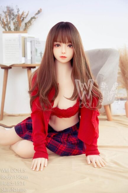 Skinny Sex Doll Brown Hair TPE from WM Dolls -Alma 156