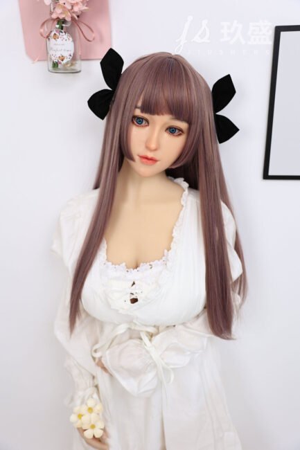 Asian Japanese Sex Doll Medium Breast Silicone Head & TPE Body from Jiusheng Dolls -Shirley 150