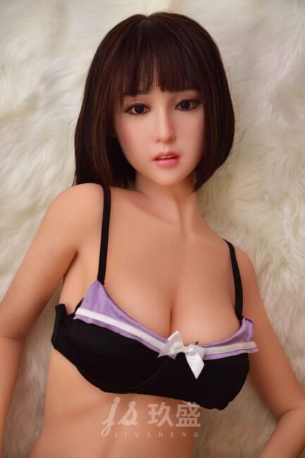 Asian Japanese Sex Doll Medium Breast Silicone Head & TPE Body from Jiusheng Dolls -Lily 150
