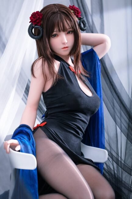 Asian Japanese Sex Doll Skinny Silicone Head & TPE Body Silicone from FUDOLL -Finn 148