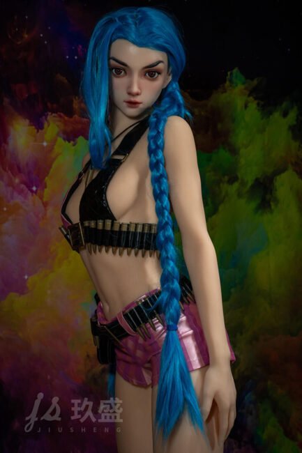 Anime Cosplay Sex Doll Skinny Silicone Head & TPE Body from Jiusheng Dolls -Rikki 168