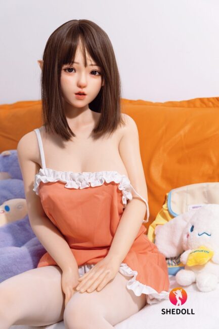 Asian Elf Japanese Sex Doll Skinny Silicone Head & TPE Body Silicone from SHEDOLL -Erin 148