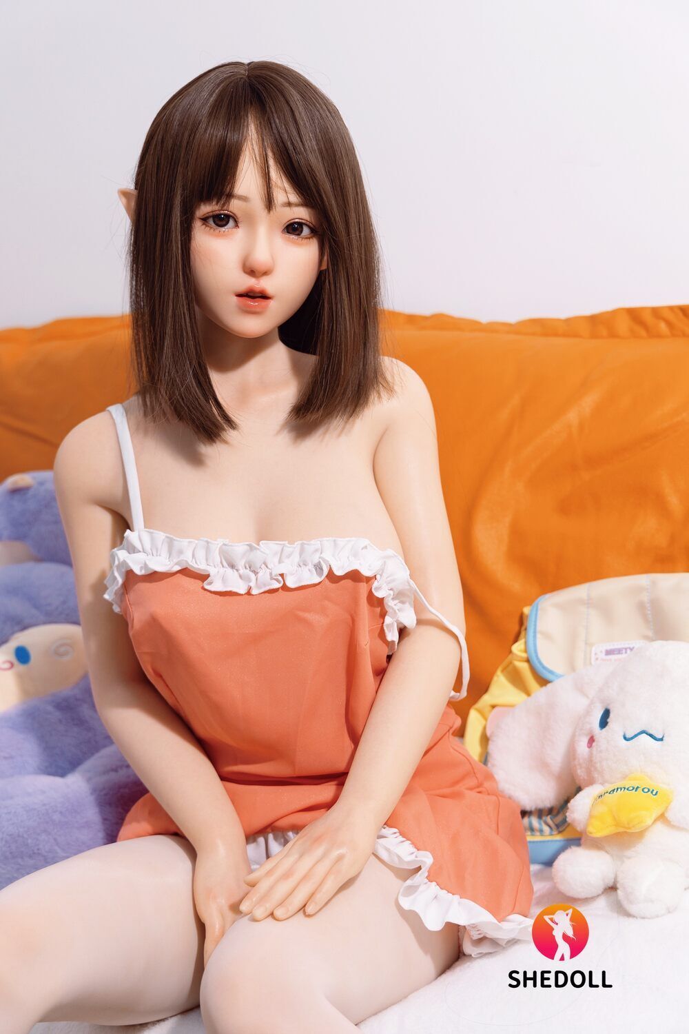 Asian Elf Japanese Sex Doll Skinny Silicone Head & TPE Body Silicone from SHEDOLL -Erin 148