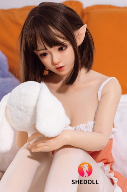Asian Elf Japanese Sex Doll Skinny Silicone Head & TPE Body Silicone from SHEDOLL -Erin 148 - Image 3