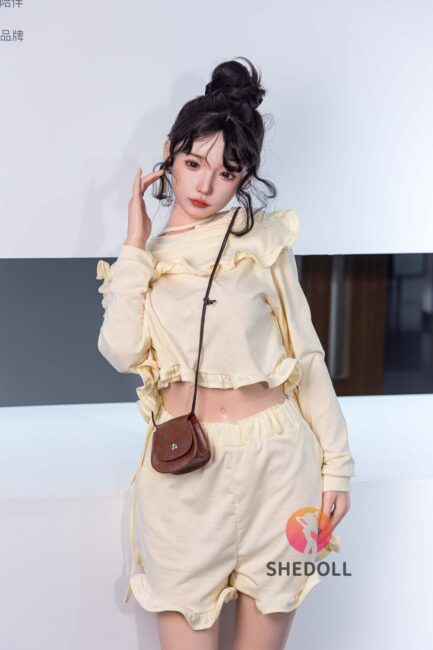 Asian Japanese Sex Doll Curvy Silicone Head & TPE Body Silicone from SHEDOLL -Ah 158