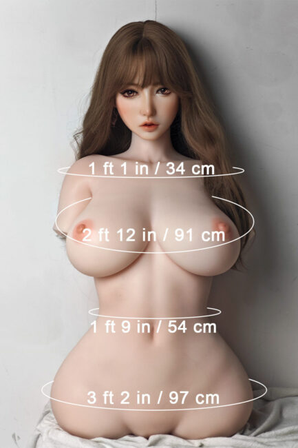 83cm/2ft9 H-cup Silicone Sex Doll Torso – Fukada Ryoko - Image 2