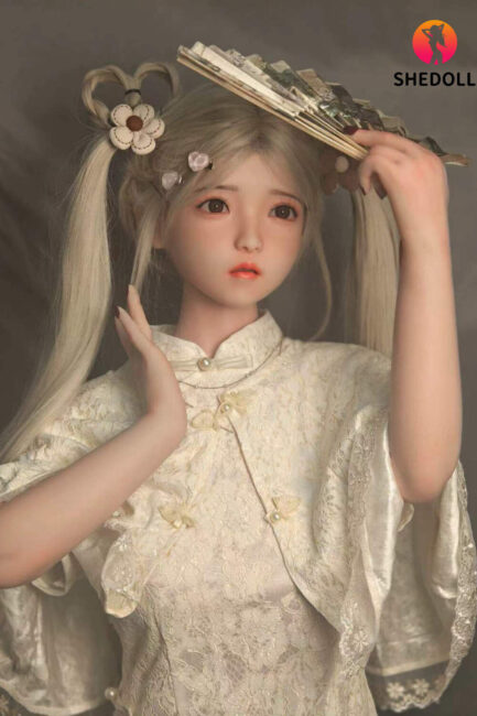 Asian Sex Doll Skinny Silicone Head & TPE Body Silicone from SHEDOLL -Luo 148 - Image 2