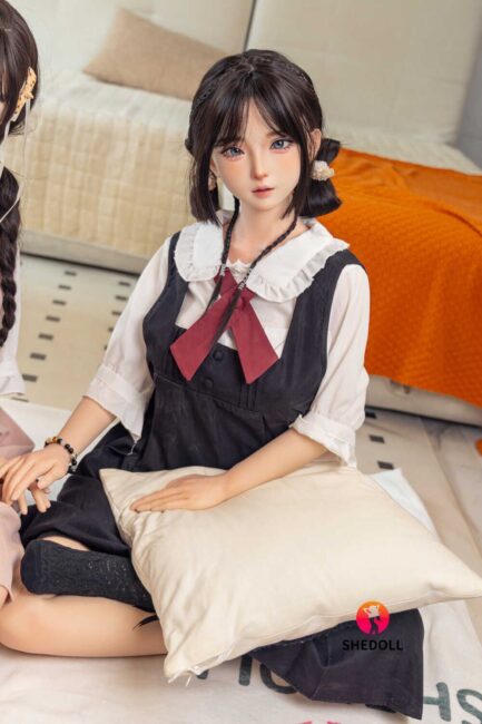 Asian Japanese Sex Doll Curvy Silicone Head & TPE Body Silicone from SHEDOLL -Nancy 148