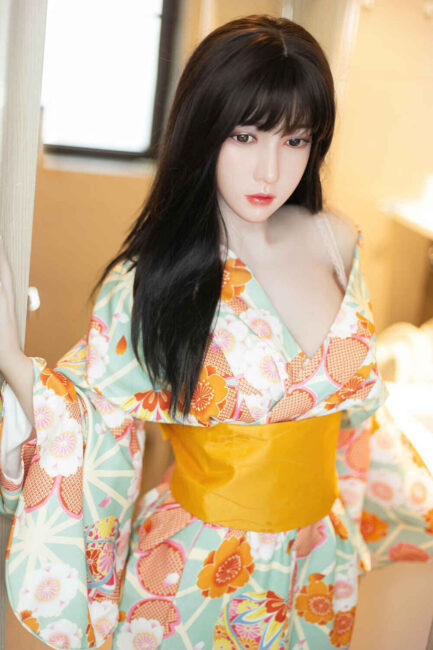 Asian Japanese Sex Doll Big Boobs Silicone Head & TPE Body from Aibei Dolls -Annette 158
