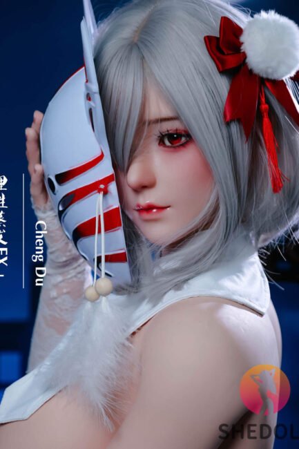 Asian Cosplay Sex Doll Curvy Silicone Head & TPE Body Silicone from SHEDOLL -Gu 163