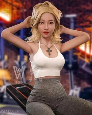 Blonde Hair Sex Doll Blonde Hair Blonde Tanned TPE from WM Dolls -Afra 160