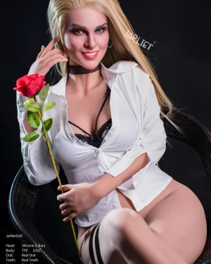 MILF Sex Doll Blonde Hair Blonde Tanned Silicone Head & TPE Body from Jarliet Dolls -Lilian 165