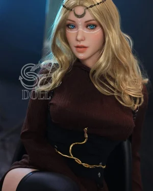 Curvy Sex Doll Blonde Hair Blonde Tanned TPE from SE Dolls -Vicky 163