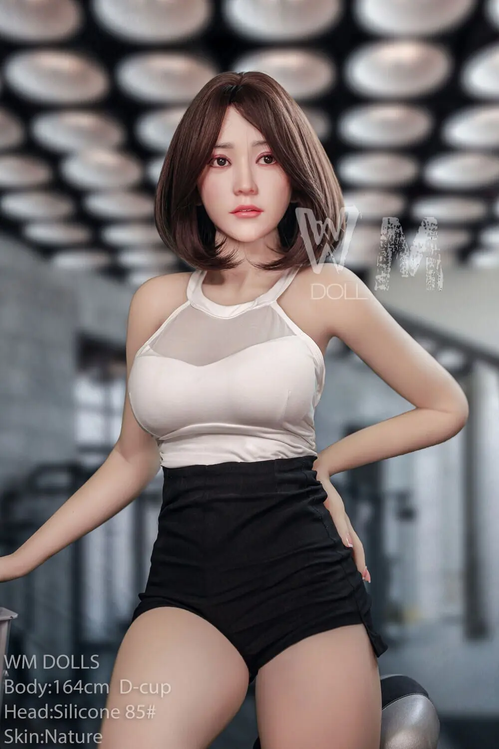 Asian Japanese Sex Doll Skinny Silicone Head & TPE Body from WM Sex Dolls -Tyrone 164