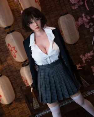 Asian Japanese Sex Doll Skinny Silicone from HouYu Doll -Elle 150