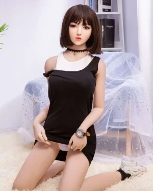 Young Sex Doll Silicone Head Short-Hair Petite Sex Doll