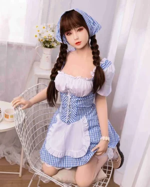 Young Sex Doll Maid Costume Silicone Head Sex Doll