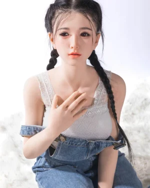 Asian Sex Doll Skinny Silicone from Sanhui Dolls -Coral 155