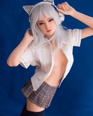 Anime Asian Cosplay Japanese Sex Doll Skinny Silicone from Sino Dolls -Linlin 158