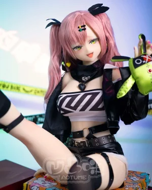 Anime Sex Doll Curvy Silicone Head & TPE Body Silicone TPE from Aotume Dolls -Nico 155