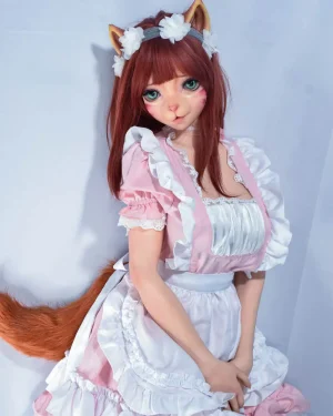 Anime Cosplay Furry Sex Doll Skinny Silicone from Elsa Babe -Morikawa 150