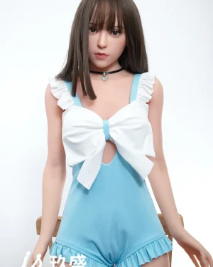 Asian Japanese Sex Doll Small Breast Silicone Head & TPE Body from Jiusheng Dolls -Shino 148
