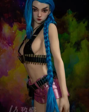 Anime Cosplay Sex Doll Skinny Silicone Head & TPE Body from Jiusheng Dolls -Rikki 168