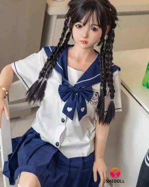 Asian Japanese Sex Doll Skinny Silicone Head & TPE Body Silicone from SHEDOLL -Beizhi 148