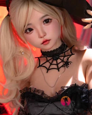 Asian Sex Doll Curvy Silicone Head & TPE Body Silicone from SHEDOLL -Luo 148