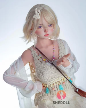 Asian Cosplay Sex Doll Skinny Silicone Head & TPE Body Silicone from SHEDOLL -Duoduo 148