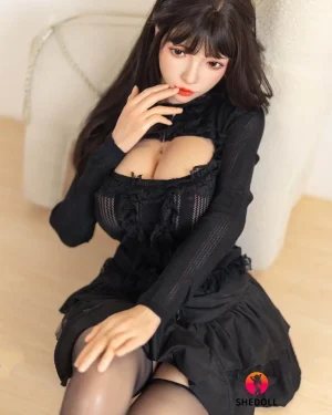 Asian Japanese Sex Doll Curvy Silicone Head & TPE Body Silicone from SHEDOLL -Qiangwei 163