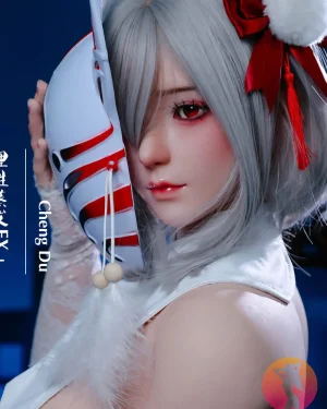 Asian Cosplay Sex Doll Curvy Silicone Head & TPE Body Silicone from SHEDOLL -Gu 163