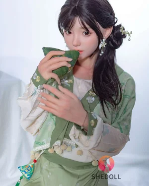 Asian Sex Doll Medium Breast Silicone Head & TPE Body Silicone from SHEDOLL -Zhiyuan 158