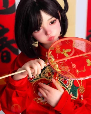 Asian Sex Doll Skinny Silicone Head & TPE Body Silicone from SHEDOLL -Duoduo 150