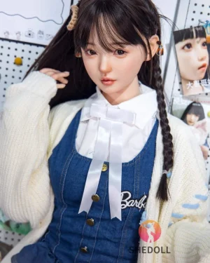 Asian Sex Doll Skinny Silicone Head & TPE Body Silicone from SHEDOLL -Yuanyuan 150