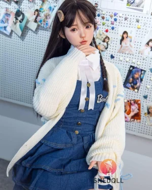 Asian Sex Doll Skinny Silicone Head & TPE Body Silicone from SHEDOLL -Yuanyuan 150