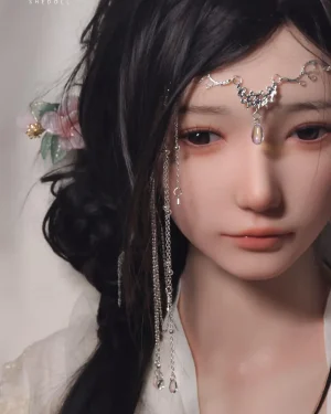 Asian Sex Doll Medium Breast Silicone Head & TPE Body from SHEDOLL -Qiang 165