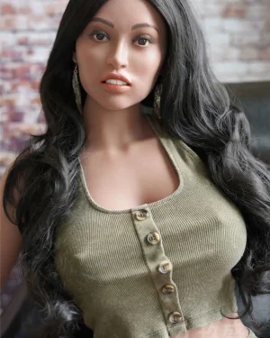 Asian Latina Sex Doll Skinny Silicone Head & TPE Body from Jiusheng Dolls -Gabriela 162