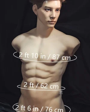 82cm/2ft8 Male Torso Silicone Head Sex Doll – Ronin