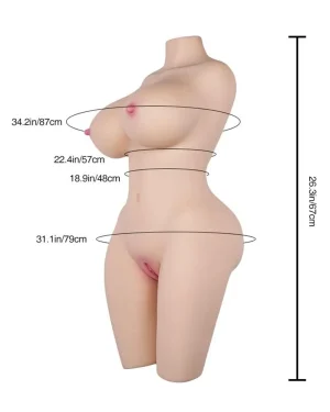 Sex Doll Torsos Big Boobs Cheap TPE from Tantaly Sex Dolls -Ginny 67