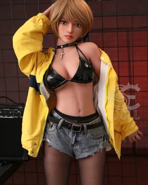 Curvy Sex Doll Blonde Hair Blonde Tanned TPE from SE Dolls -Avery 153