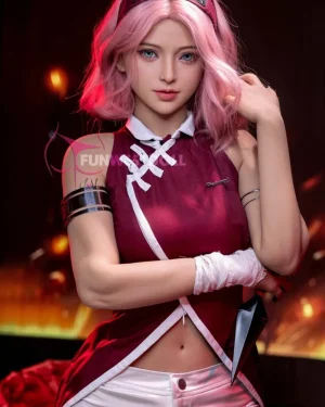 Anime Cosplay Sex Doll Skinny TPE from FunWest Dolls -春野サクラ 159