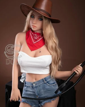 Medium Breast Sex Doll Blonde Hair Blonde Tanned TPE from SE Dolls -Myriam 158